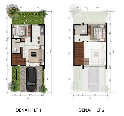 Tipe 5 x 12 Spesifikasi 2 Bedroom