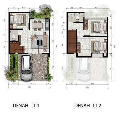 Tipe 6 x 10 Spesifikasi 3 Bedroom